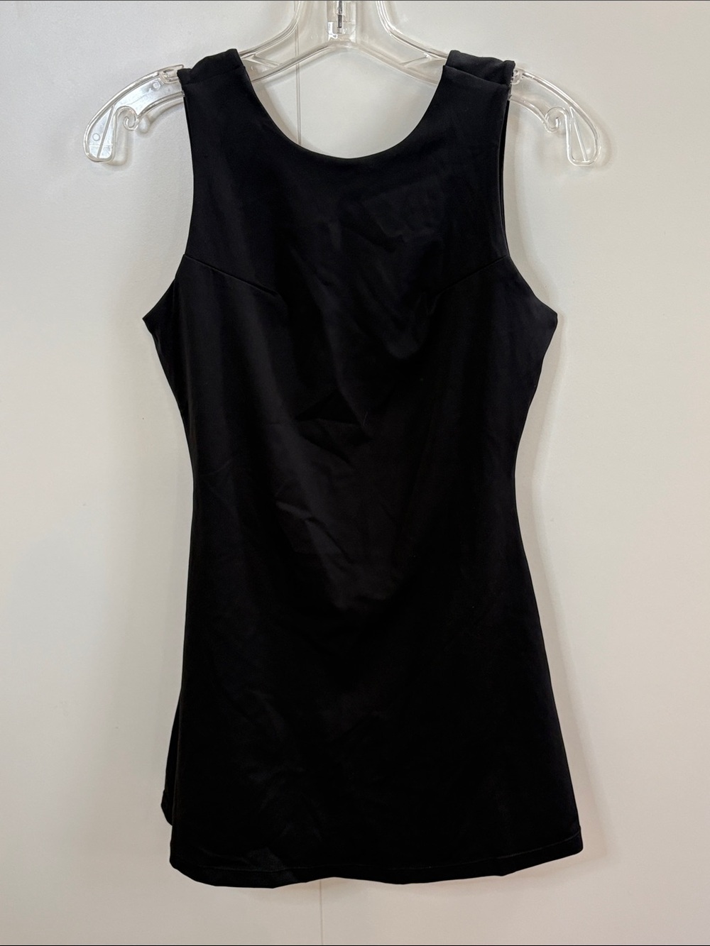 Black Sleeveless Low Back Tank Skort Dress M